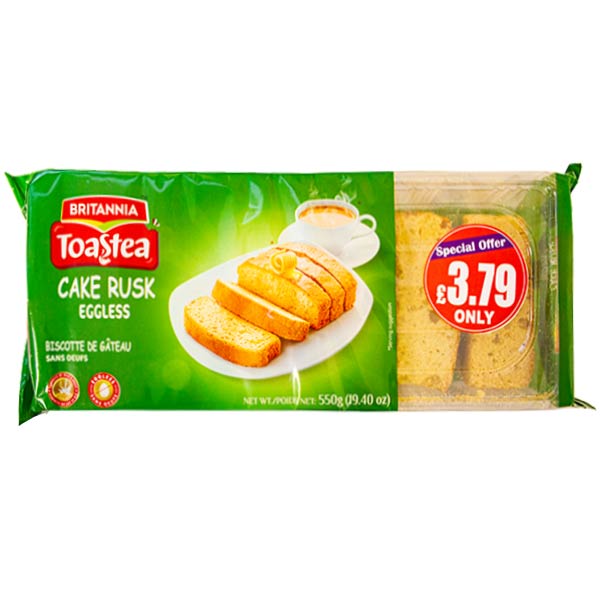 Britannia Toastea Cake Rusk Eggless 550g @SaveCo Online Ltd