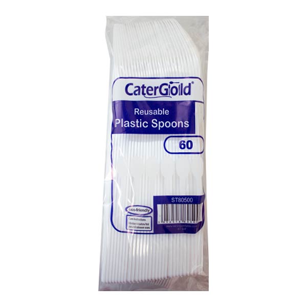 Cater Gold Reusable Plastic Spoon 60pk @SaveCo Online Ltd
