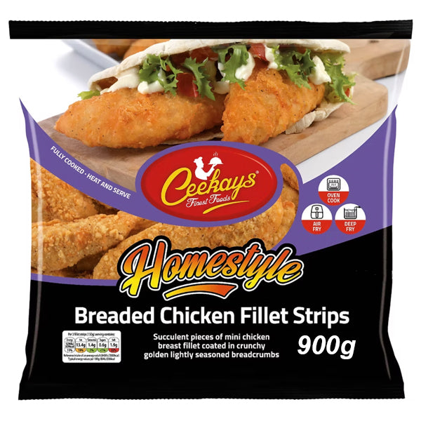 Ceekays Homestyle Breaded Chicken Fillet Strips 900g @SaveCo Online Ltd