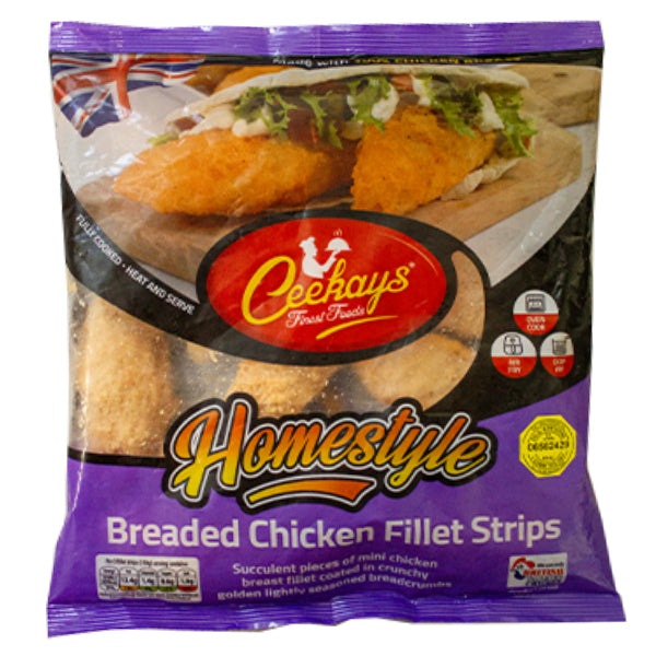 Ceekays Homestyle Breaded Chicken Fillet Strips 500g | Indian ...