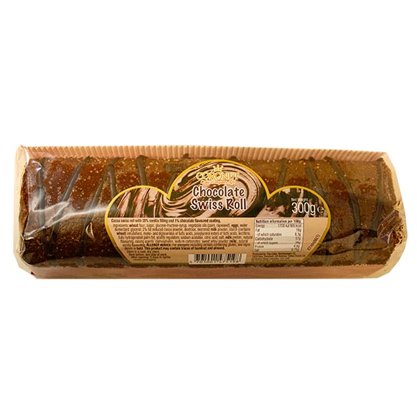 Coronet Chocolate Swiss Roll 300g @SaveCo Online Ltd