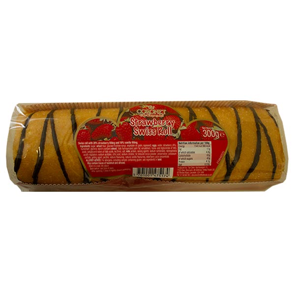 Coronet Strawberry Swiss Roll 300g @SaveCo Online Ltd