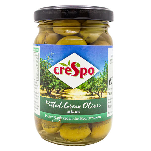 Crespo Pitted Green Olives 198g @SaveCo Online Ltd