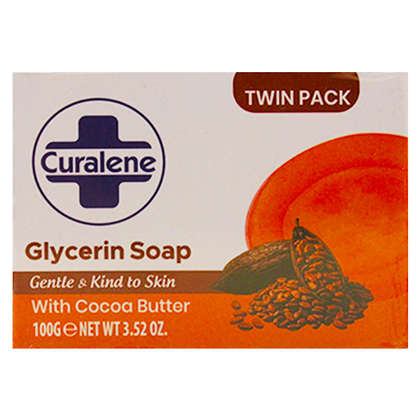 Curalene Soap Glycerine Cocoa Butter Twin Pack @SaveCo Online Ltd