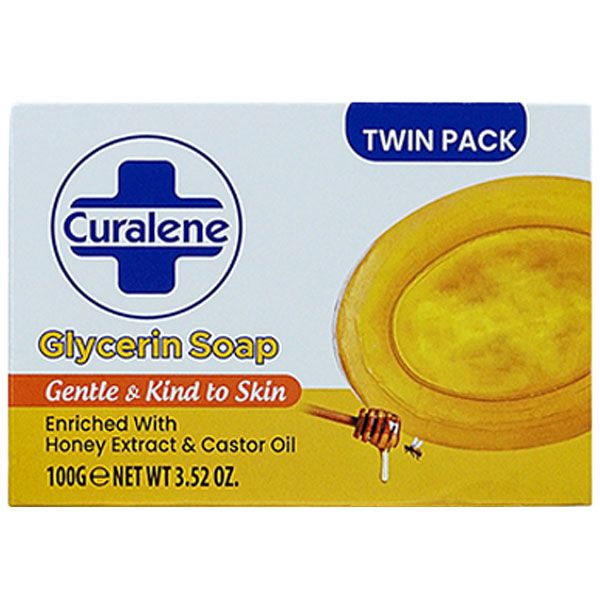 Curalene Glycerin Soap with Honey and Castor oil Twin Pack @SaveCo Online Ltd