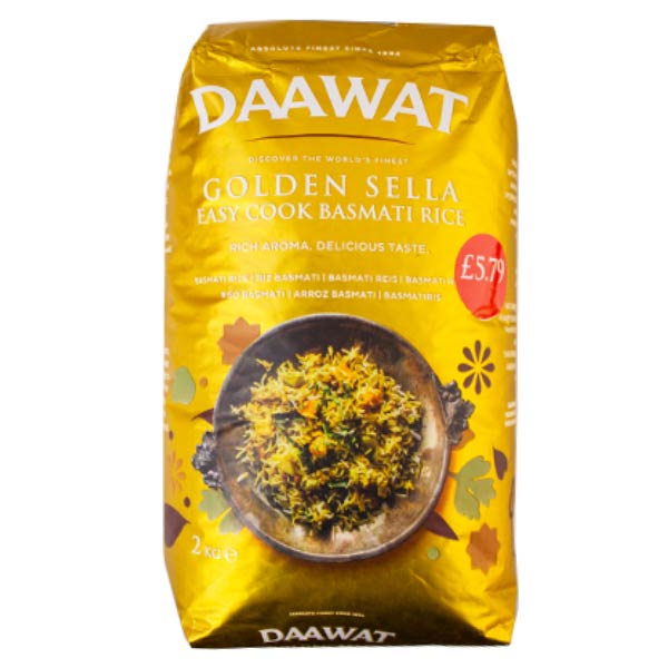 Daawat Golden Sella Basmati Rice 2kg @SaveCo Online Ltd