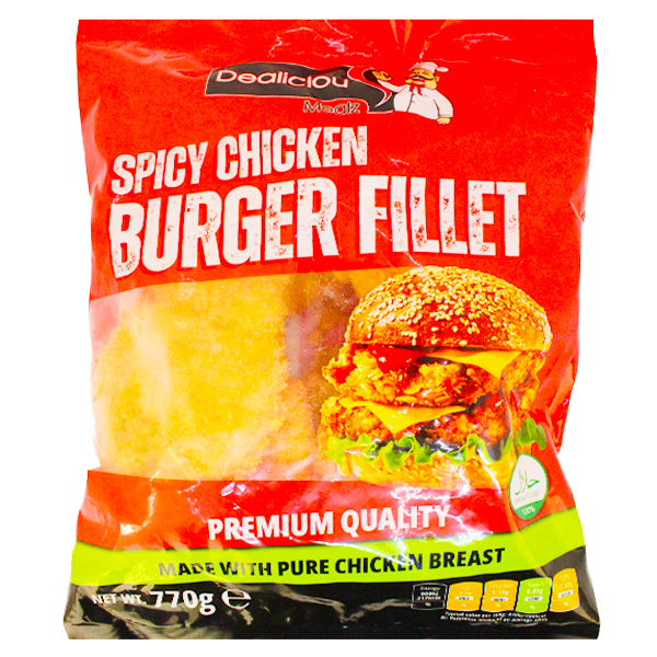 Dealicious Mealz Spicy Chicken Burger Fillet 770g @SaveCo Online Ltd