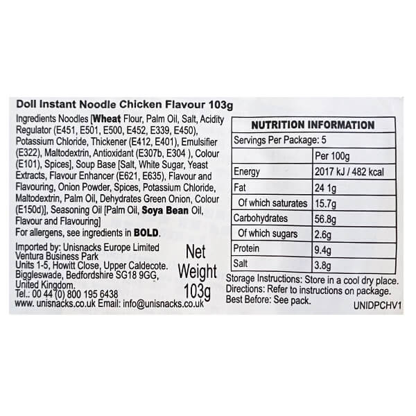 Doll Instant Noodle Chicken Flavour 5pk @SaveCo Online Ltd