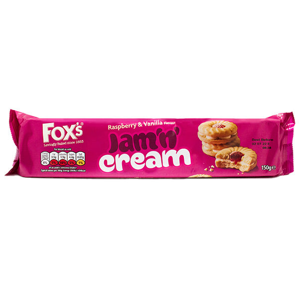 Fox's Jam n Cream Raspberry & Vanilla 150g @ SaveCo Online Ltd