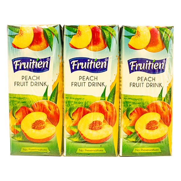 Fruitien Peach Fruit Juice 6x200ml @SaveCo Online Ltd