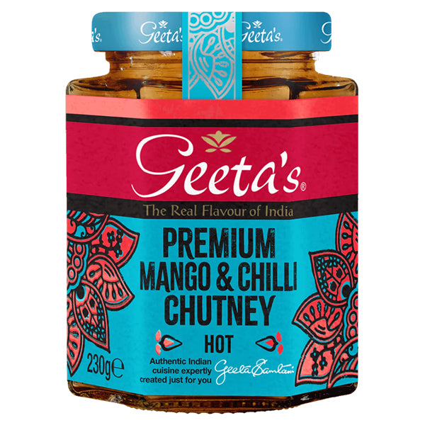 Geeta's Mango & Chilli Chutney Hot 230g @SaveCo Online Ltd