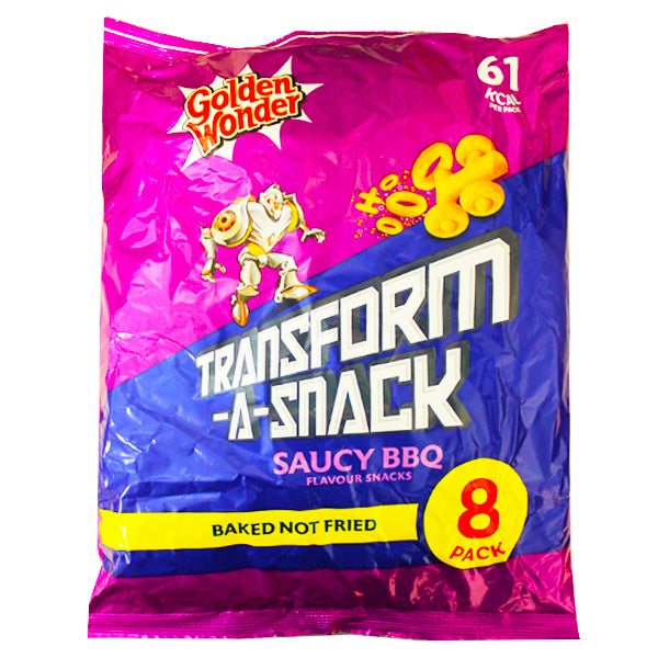 Golden Wonder Transform-A-Snack Saucy BBQ 8pk @SaveCo Online Ltd