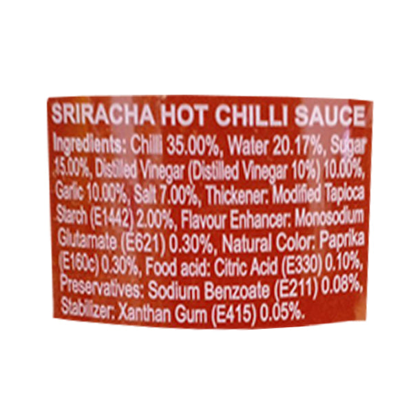 Healthy Boy Brand Sriracha Hot Chilli Sauce 540ml @SaveCo Online Ltd