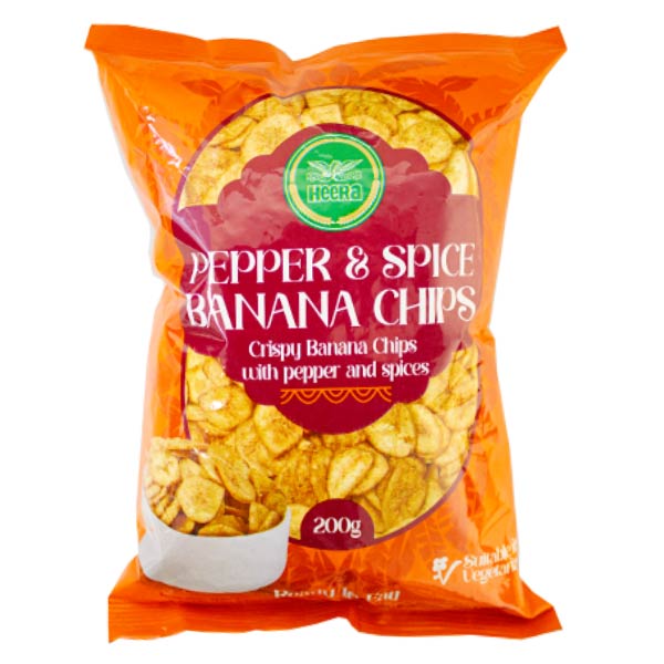 Heera Pepper & Spice Banana Chips 200g @SaveCo Online Ltd