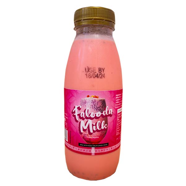 Humis Falooda Milk with Rose Syrup & Basil Seeds 330ml @SaveCo Online Ltd