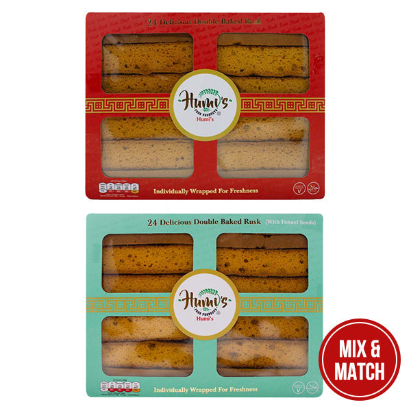 Humis 24 Cake Rusks Mix&Match OFFER 2 for £7