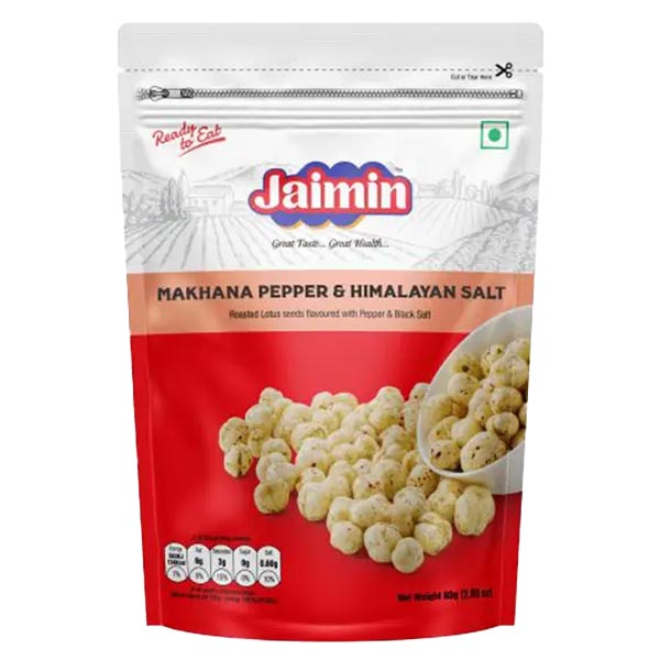 Jaimin Makhana Pepper & Himalayan Salt 80g @SaveCo Online Ltd