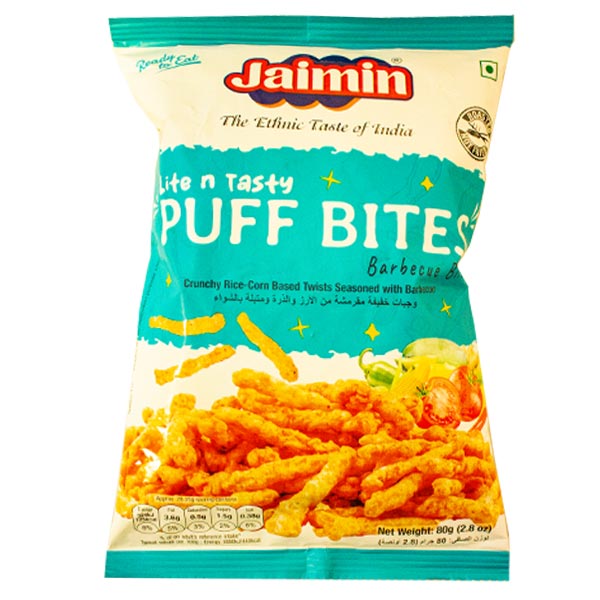 Jaimin Puff Bites Barbecue Bliss 80g @SaveCo Online Ltd