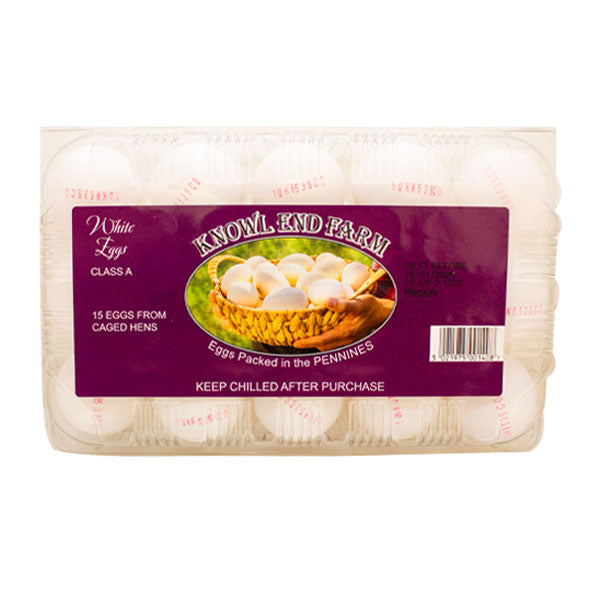 Knowl White Chicken Eggs 15 Pack (Class A) @SaveCo Online Ltd