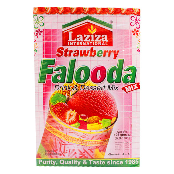 Laziza Strawberry Falooda Drink & Dessert Mix 195g @SaveCo Online Ltd