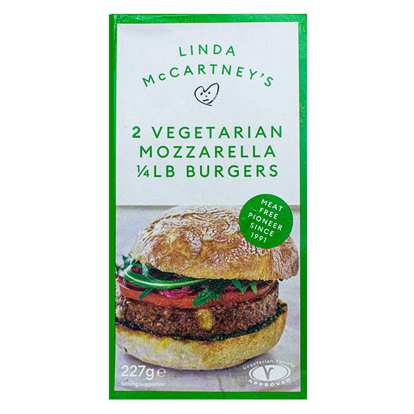 Linda Mccartney's 2 Vegetarian Mozzarella Burgers 227g @SaveCo Online Ltd