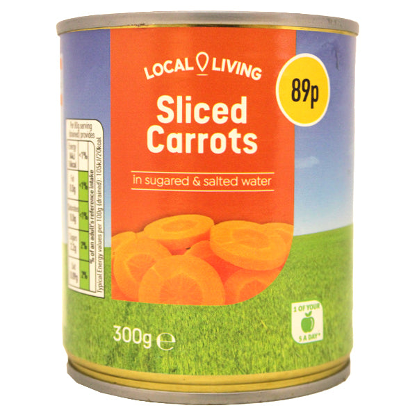 Local Living Sliced Carrots 300g @SaveCo Online Ltd