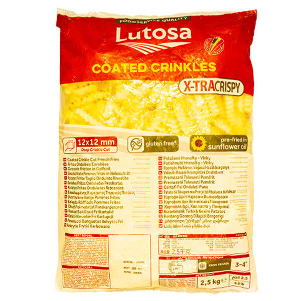 Lutosa Coated Crinkled X-tra Crispy Fries 2.4kg @SaveCo Online Ltd
