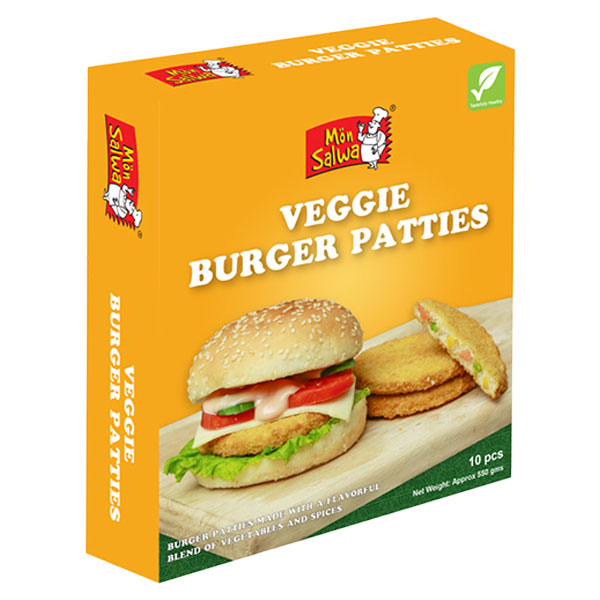 Monsalwa 10 Veggie Burger Patties 550g @SaveCo Online Ltd