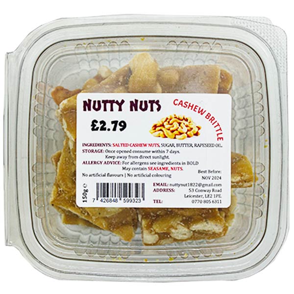 Nutty Nuts Cashew Brittle 150g @SaveCo Online Ltd