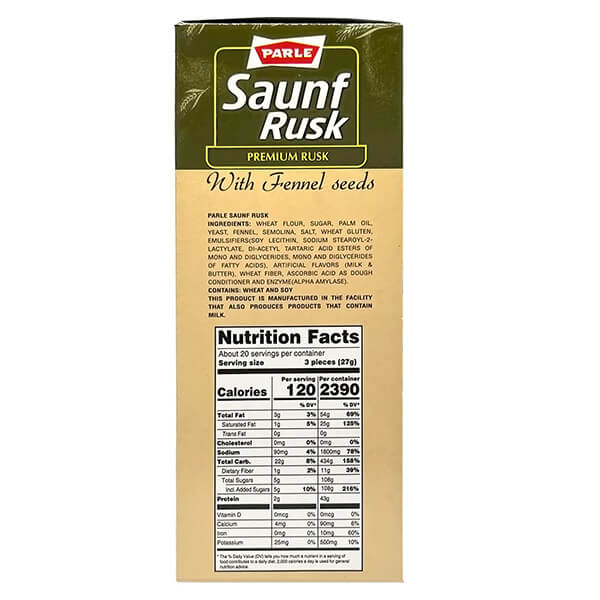 Parle Saunf (Fennel) Rusk 546g @SaveCo Online Ltd