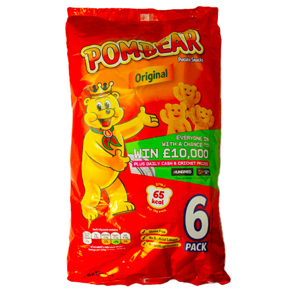 Pom-Bear Original Potato Snacks - 6x13g @SaveCo Online Ltd