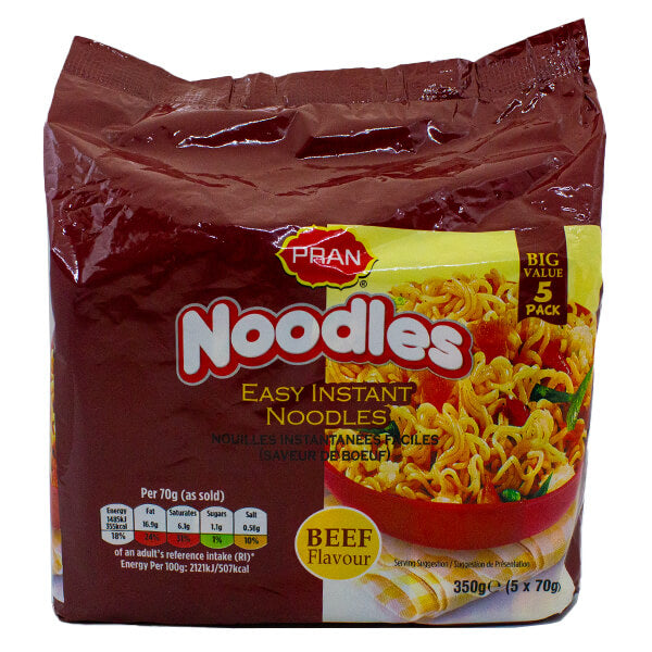 Pran Easy Instant Beef Flavour Noodles 5pk @SaveCo Online Ltd