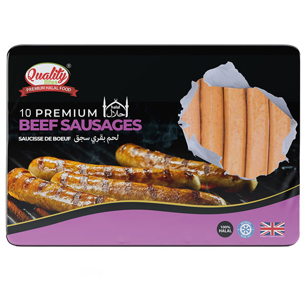 Quality Bites 10 Premium Beef Sausages MULTI-BUY OFFER 3 For £11