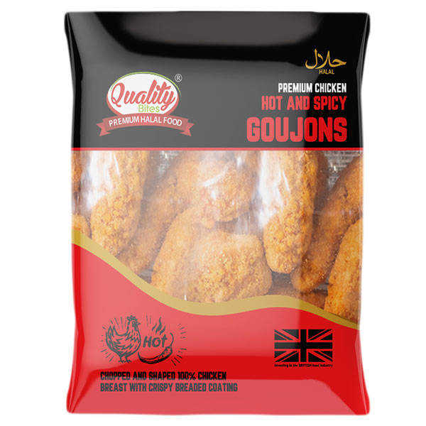 Quality Bites Premium Chicken Hot & Spicy Goujons 400g @SaveCo Online Ltd