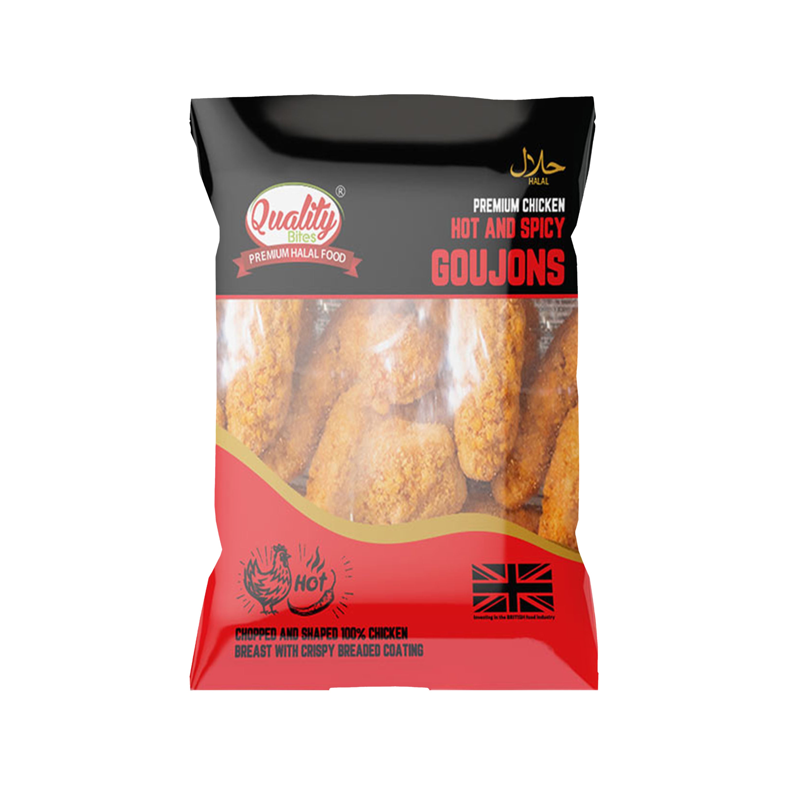Quality Bites Premium Chicken Hot & Spicy Goujons 400g  @SaveCo Online Ltd