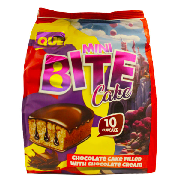 Que Mini Bite Cake filled with Chocolate Cream 10pk 180g @SaveCo Online Ltd
