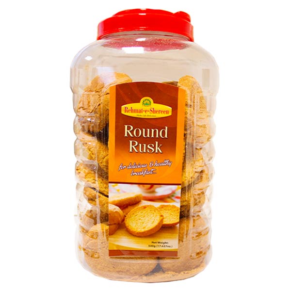 Round Paper Rusk Rehmat-e-Shereen Round Rusk 500g | SaveCo Online Ltd