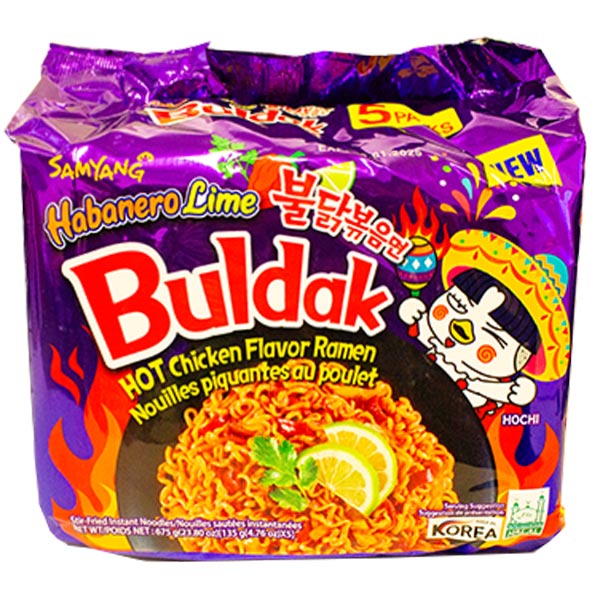 Samyang Buldak Habanero Lime Hot Chicken Flavour Ramen 5pk @SaveCo Online Ltd