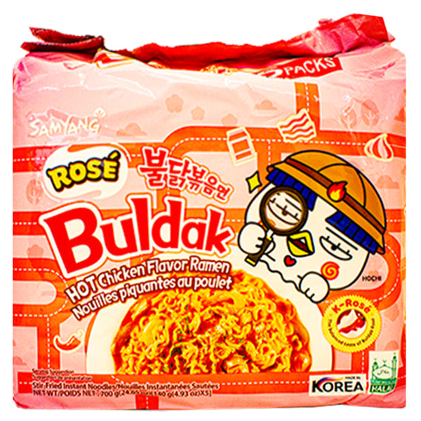 Samyang Buldak Rose Hot Chicken Flavour Ramen 5pk @SaveCo Online Ltd