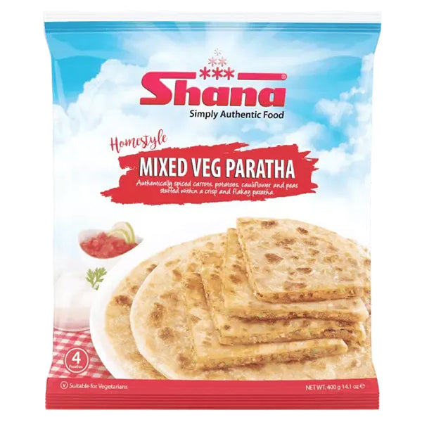 Shana Homestyle Mixed Veg Parathas 400g @SaveCo Online Ltd