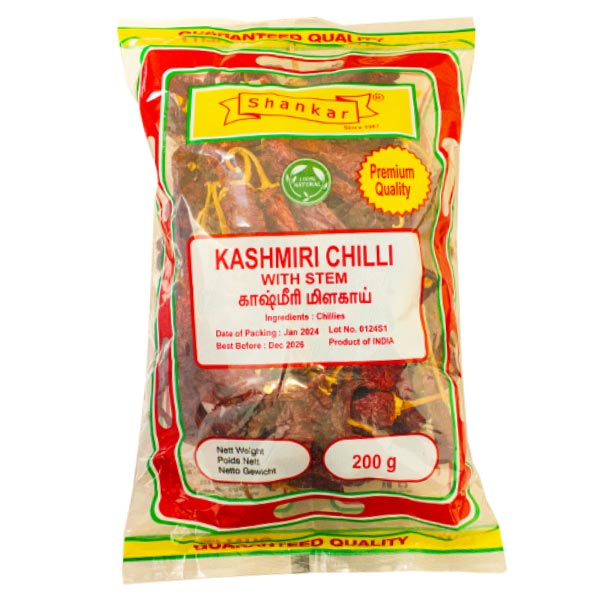 Shankar Kashmiri Chilli With Stem 200g  @SaveCo Online Ltd