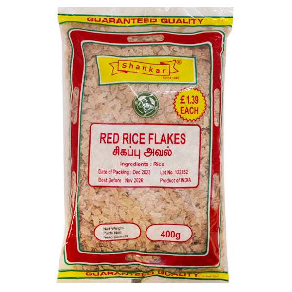 Shankar Red Rice Flakes 400g @SaveCo Online Ltd