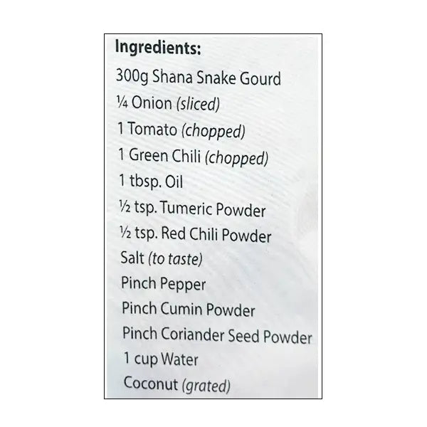 Shana Snake Gourd 300g @SaveCo Online Ltd