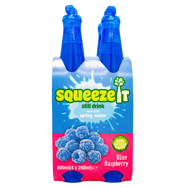 Squeeze It Still Drink Blue Raspberry 4x200ml @SaveCo Online Ltd