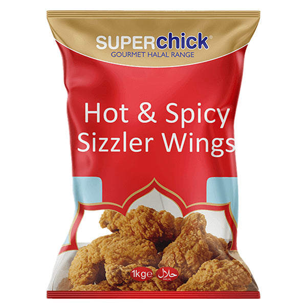 Superchick Hot & Spicy Sizzler Wings 1kg @SaveCo Online Ltd