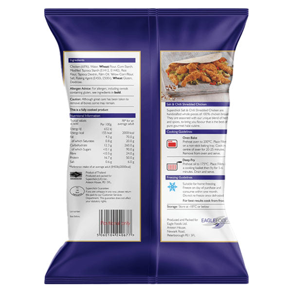 Superchick Salt & Chilli Shredded Chicken 500g @SaveCo Online Ltd