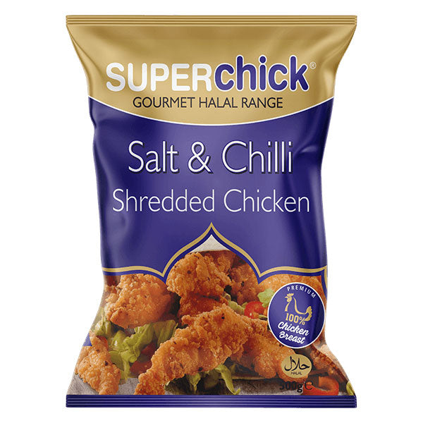 Superchick Salt & Chilli Shredded Chicken 500g @SaveCo Online Ltd