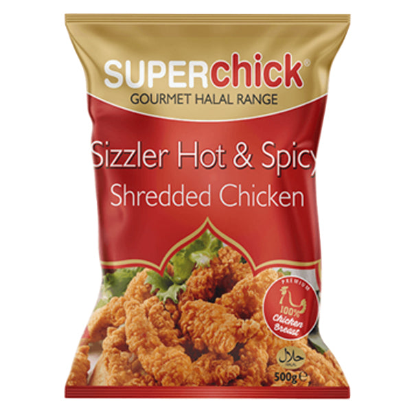 Superchick Sizzler Hot & Spicy Shredded Chicken 500g @SaveCo Online Ltd