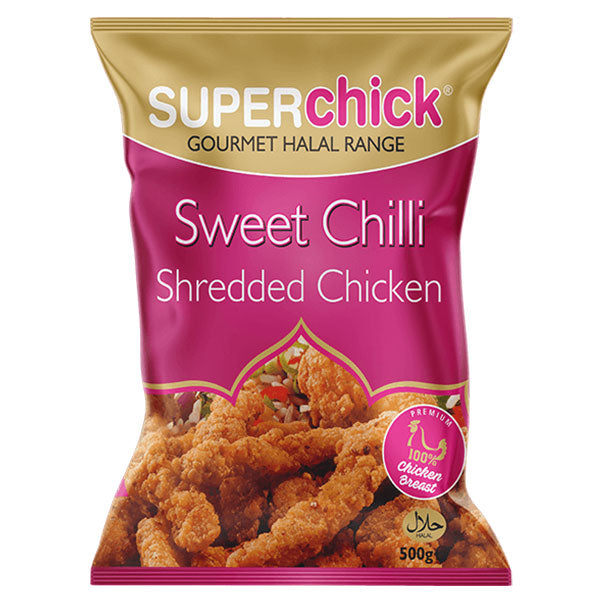 Superchick Sweet Chilli Shredded Chicken 500g @SaveCo Online Ltd