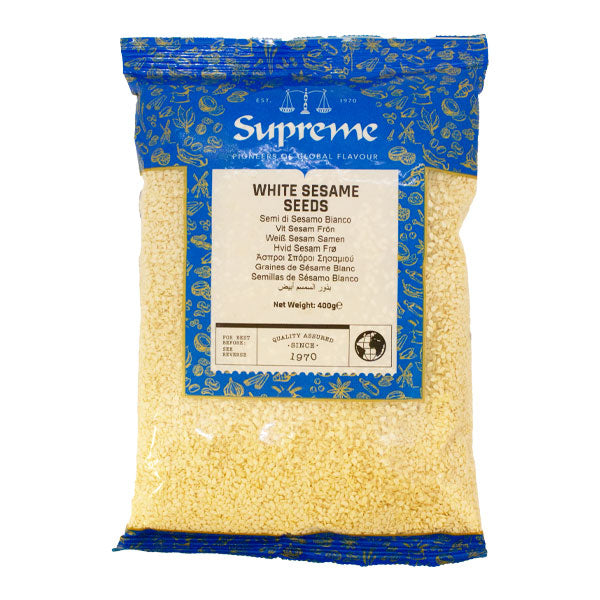 Supreme White Sesame Seeds 400g 
@SaveCo Online Ltd